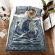 thumbnail image 3 of Viking Doona Cover - Viking Ship Art - Viking Quilt Bed Set Rlt12, 3 of 5