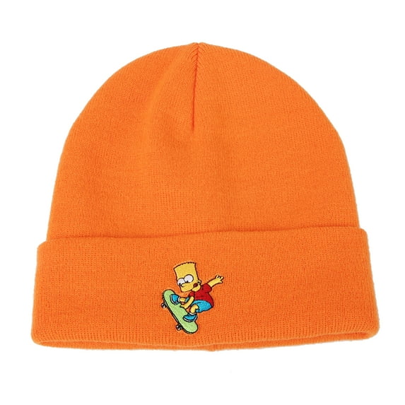 WITHMOONS The Simpsons Beanie Hat Simpsons Embroidery Hat HL51140 (Orange)