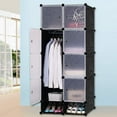 thumbnail image 2 of Système de Placard Personnalisable, Armoire de Rangement Modulaire en Plastique, Multi-Usage pour Salon Balcon Garage, Panneaux Résistants à la Chaleur et Inodores (Noir), 2 of 6