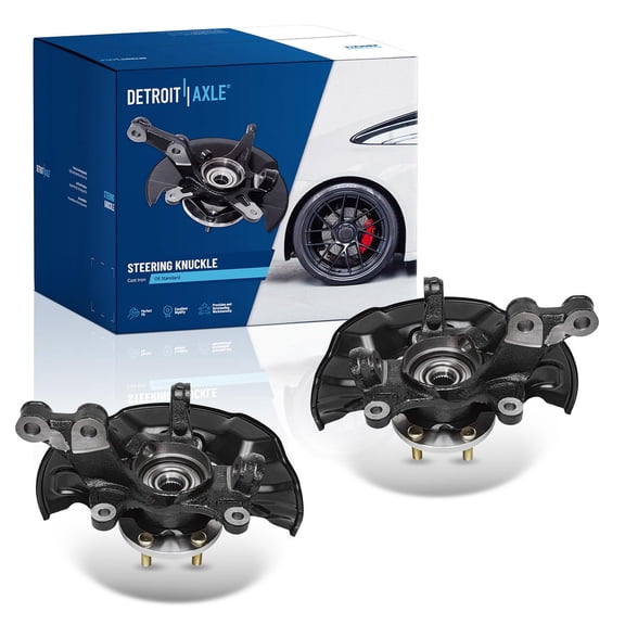 Detroit Axle - Front 2pc Steering Knuckles for Toyota 09-18 Corolla, 09-14 Matrix, 2 Steering Knuckles & Wheel Hub Bearing Assembly 2009 2010 2011 2012 2013 2014