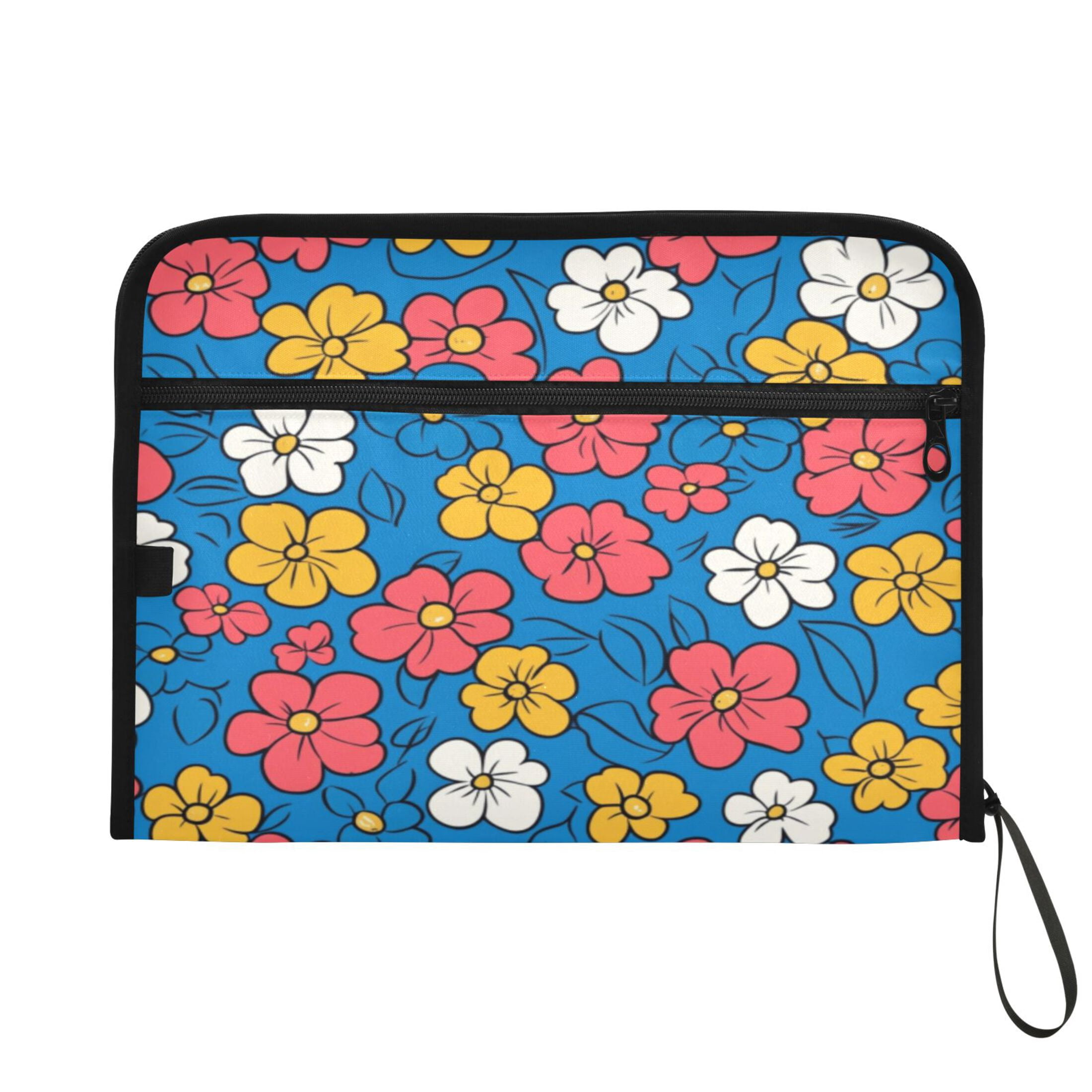 Organ Folder 14.2 x 0.8 x 10.6 Inches 13 Separate Pockets A4 Size Documents Folder A Sort Storage File Manager For The Home Office Pretty Flower Seamless