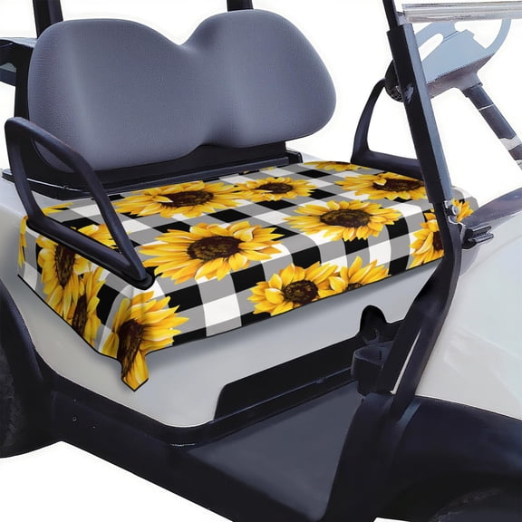 Flowers Golf Cart Seat Protector 51" x 31", Absorbent Front Bench Cover Fits EZGO RXV, Yamaha Drive, Club Car Precedent Models