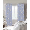 thumbnail image 3 of Easter Bunny Blackout Curtains 45 Inches Long, Cartoon Carrots Cute Rabbits Sketch Blue Thermal Insulated Black Out Curtains, Small Darkening Window Curtain Drapes for Cafe Bedroom 42"x45" 2 Panels, 3 of 9