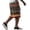 #01Brown, variant on Men Block Gradient Print Corduroy Cargo Shorts Drawstring Elastic Waist Multi Pockets Knee Length Casual Shorts For Summer Outdoor Hiking Camping Vacation