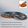 thumbnail image 4 of Dachshund Microfiber Leather Round Coasters (6PCS) - 11x11 cm/4.3x4.3 in Square Drink Coasters Set for Table and Home Decor, 4 of 6