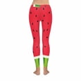 thumbnail image 4 of SUNENAT Fashion Watermelon Slices Funny Fruit Women's Capri Leggings Stretchy Skinny Yoga Pants 4XL, 4 of 4