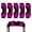 Pink, variant on 5 Pcs Neoprene Luggage Handle Wraps with Hollow Design, Suitcase Tags for Push-Button Handle, Travel identifiers