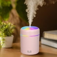 thumbnail image 2 of AynnQueen 300ml Portable Mini Humidifier Air Diffuser Quiet USB Mist Humidifiers Mini Essential Humidifier Colorful Light for Bedroom, Baby Room, Plants, Car, Yoga, Office, 2 of 8