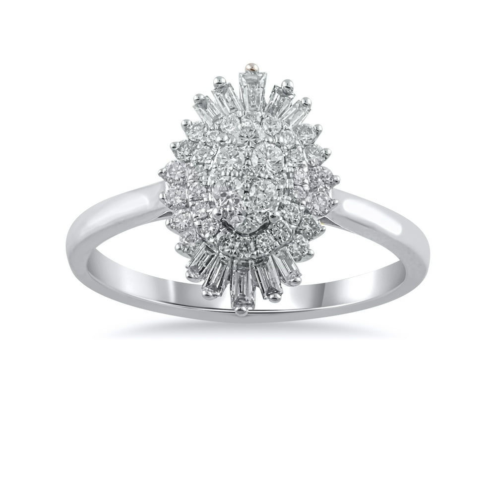 Brilliance Fine Jewelry 1/2 Carat T.W. (I2 clarity, HI color) Brilliance Fine Jewelry Oval