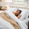 thumbnail image 4 of Bare Home Organic Cotton Duvet Cover Set, Percale Weave, Queen, White, 4 of 10