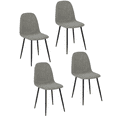 thumbnail image 3 of Comedor 4 Sillas Gris con Mesa Redondo Transparente - Homemake Furniture, 3 of 5