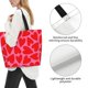 thumbnail image 3 of Fotbe Heart Bolsa Tote Estética de Lona con Estampado para Mujer - Bolsa Reutilizable de Hombro Casual para Vacaciones, Compras, Trabajo y Gimnasio, 3 of 8
