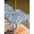 thumbnail image 2 of Outdoor Tablecloth with Umbrella Hole for Patio/Picnic/Party/Camping, Light Blue Dog Paw Waterproof Table Cloth Square Cover Washable, Modern Geometric Abstract Aesthetics (54"x 54"), 2 of 9