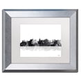 thumbnail image 2 of Trademark Fine Art "Madison Wisconsin Skyline BG-1" Canvas Art by Marlene Watson, White Matte, Silver Frame, 2 of 4