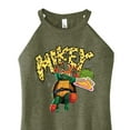 thumbnail image 3 of Teenage Mutant Ninja Turtles: Mutant Mayhem - Michelangelo AKA Mikey - Pizza Rules - Juniors High Neck Tank Top, 3 of 5