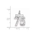 thumbnail image 5 of 925 Sterling Silver Small #75 Charm Pendant, 5 of 5