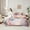 Pink 02, variant on Manfei Kawaii Blue Rabbit Twin Bedding Sets 7-Piece for Girl, Winter Christmas Snowflake Bedding Comforter Set, Cute Bunnies Animal Reversible Sheet Sets, Ultra Soft Bedroom Decor