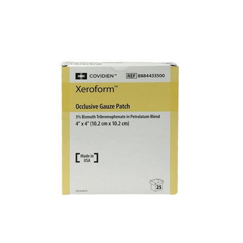 Covidien 8884433500 (Box of 25) Xeroform Occlusive Petrolatum Gauze Patch 4 in. x 4 in