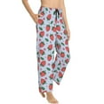 thumbnail image 2 of Naloa Strawberries Print Women’s Ultra-Soft Comfy Pajama Lounge Pants with Pockets & Drawstring, 2 of 8