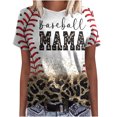 thumbnail image 2 of Fiudx Ropa de Mujer Mujer Casual Verano Impresión Manga Corta Cuello Redondo Suelta Camiseta Blusa Tops, 2 of 5