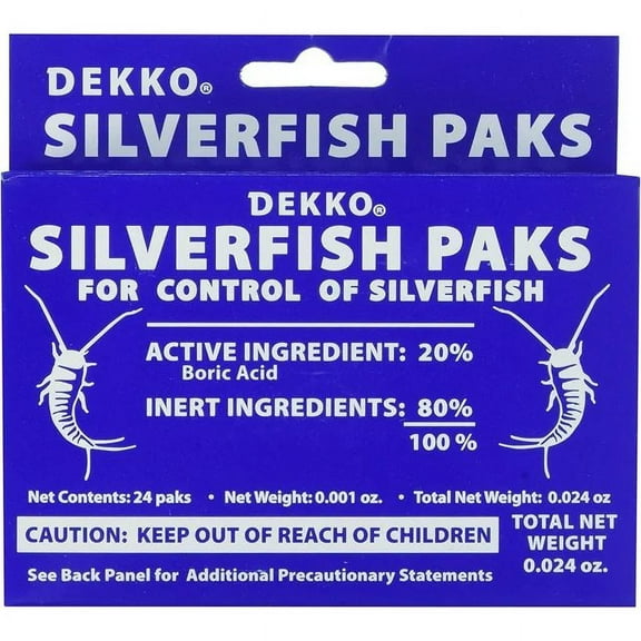 Dekko Silverfish Paks- Silverfish Traps with Boric Acid