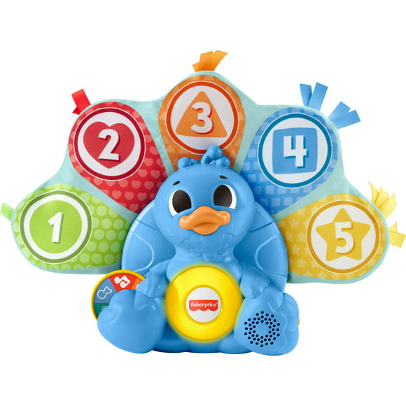 Fisher-Price Linkimals Counting & Colors Peacock Interactive Learning Toy for Infants & Toddlers