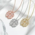 thumbnail image 1 of Colgante de collar en forma de flor en corazón único: se puede llevar de dos maneras, con un diseño de corazón a corazón, y un collar de cobre con estilo de múltiples formas de llevar., 1 of 2