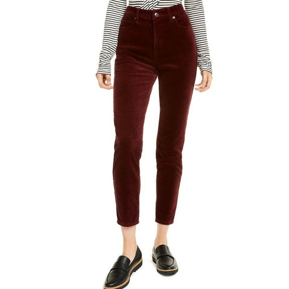 High-Rise Blush Skinny Corduroy Pants