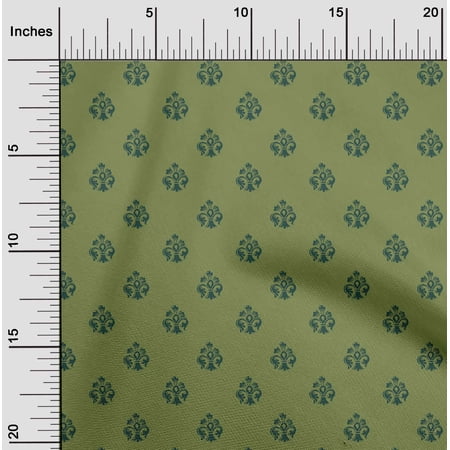 oneOone Organic Cotton Voile Fabric Floral Block Print Fabric BTY 42 Inch Wide