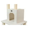 thumbnail image 3 of Armarkat 62-in Real Wood Cat Tree & Condo Scratching Post Tower, Ivory, 3 of 11