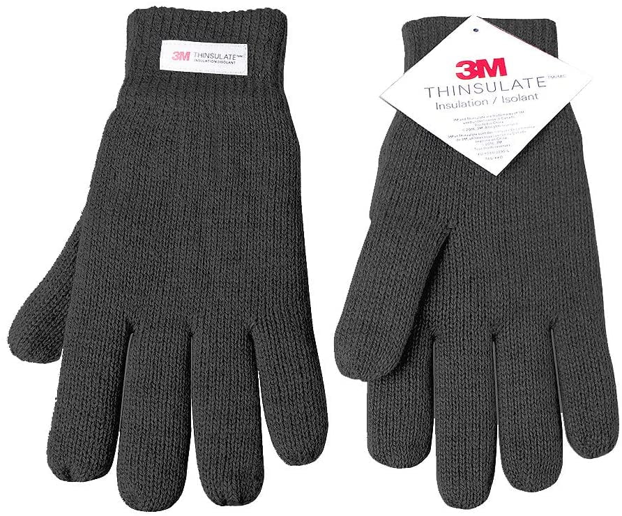 3M Thermal Insulated Lined Gloves, Warm Double Layer Knitted Winter