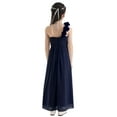 thumbnail image 3 of Alvivi Kids Girls A-Line Chiffon One Shoulder Flower Girl Dress Junior Bridesmaid Wedding Party Pageant Prom Dresses Dark Navy 16, 3 of 7