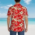 thumbnail image 6 of Xecao Lilies Flowers print Hawaiian shirt - a stylish short-sleeve button-down for men, perfect for casual beach and tropical outings., 6 of 9