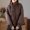 Brown, variant on XPMWRP Women's Quilted Solid Color Casual Hooded Jacket Winter Long Sleeve Stand Collar Baggy Short Down Coats with Pockets Black L