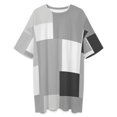 thumbnail image 3 of Geometric Modern Art Gray Black Sleepshirts For Sleeping Travels Loose Sleepdress Pajama Dress Soft Nightdress Sleepwear, 3 of 7