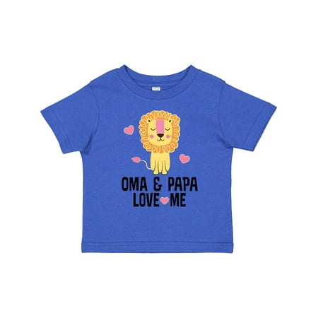 

Inktastic Oma and Papa Love Me Lion Gift Toddler Boy or Toddler Girl T-Shirt