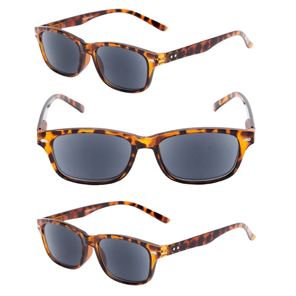 3 Pair of "The Intellect" Full Reading Sunglasses Outdoor Reading