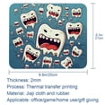 thumbnail image 5 of Tooth Printed Square Mouse Pad Desk Mat, Non-Slip Rubber Bottom Gaming Mouse Mat for Office, 8.3x9.8 Inch, 5 of 6
