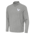 thumbnail image 2 of Men's Antigua Heather Gray Houston Texans Subtle Quarter-Zip Jacket, 2 of 4
