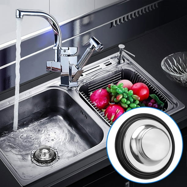 TSV Universal Kitchen Sink Stopper Cover, Kitchen Sink Strainer Cover Replacement for Standard Kitchen Sink Drain Plug Cover, Anti-Rust Stainless ...