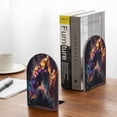 thumbnail image 5 of Naloa Explosive Fluid Splash Art 2 Pcs Bookend Large Capacity Office Book Ends for Home Office Library School Study Decoration, 5 of 8