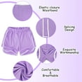 thumbnail image 3 of Girls Cotton Shorts Athletic - Summer Sports Running Shorts Pink/Purple 2 Pack Casual Wear Dancing 2-12 Years Girls Gym Shorts, 3 of 5