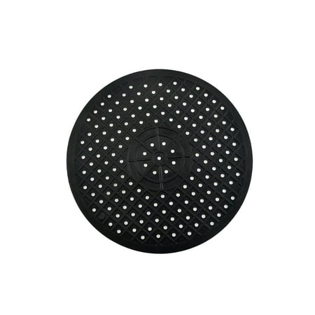 

Worallymy Kitchen Rubber Sink Drain Mat Heat Resistant Home Table Dish Protector Tableware Food Residue Drainer Hollow Pad Supplies Black Round