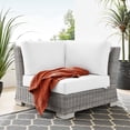 thumbnail image 2 of Modway Conway Outdoor Patio Wicker Rattan Corner Chair in Light Gray White, 2 of 9