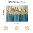 thumbnail image 2 of Nawypu  Teal Abstract Cityscape Canvas Wall Art Modern Skyline Gold Painting Blue Grey Textured Large  Picture Turquoise Artwork Framed for Living Room Bedroom Bathroom Home Office Wall Decor, 2 of 5