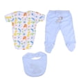 thumbnail image 1 of Precioso conjunto de ropa Reborn de dibujos animados con estampado de mamelucos, pantalones, pantalones y baberos para Baoblaze Traje de muñeca renacida, 1 of 8