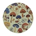 thumbnail image 4 of SHERONV Mushrooms Pattern Colors Round Tablecloth Stain-Resistant Washable for Indoor Outdoor Dining Wedding Parties 100% Polyester Full Width Single-Sided Printing Table Cover 42"-46, 4 of 8