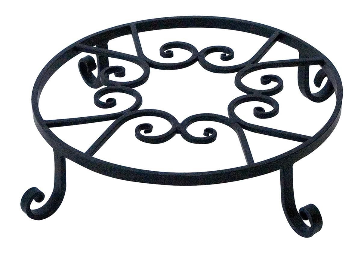 Panacea Old World Steel Plant Caddy with 4 Wheels for Indoor Outdoor Use