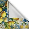 thumbnail image 5 of Ambesonne Mediterranean Valance & Curtain 3 Pcs Set, Lemons Classic Mosaic, 55"x45", Blue Yellow and Green, 5 of 7
