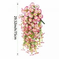 thumbnail image 2 of ZULAR 2 Pack Uv-Resistant Artificial Hanging Flowers-29.5" Lifelike Morning Glory Petunias with Eucalyptus Leaves for Outdoor Garden,Fence & Patio Decor, 2 of 7